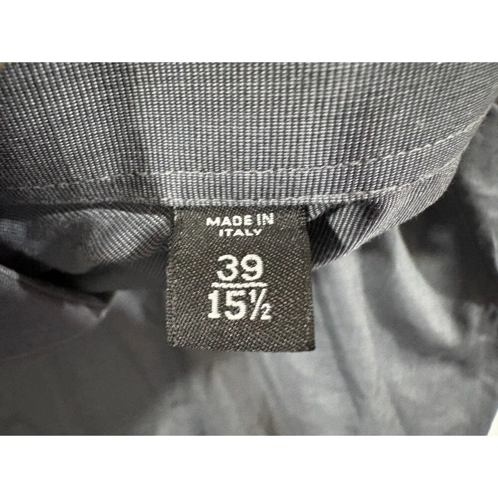 Gucci Mens Gray Shirt Long Sleeve Cotton Sharkfin Button Dress Sz 15.5 ITALY